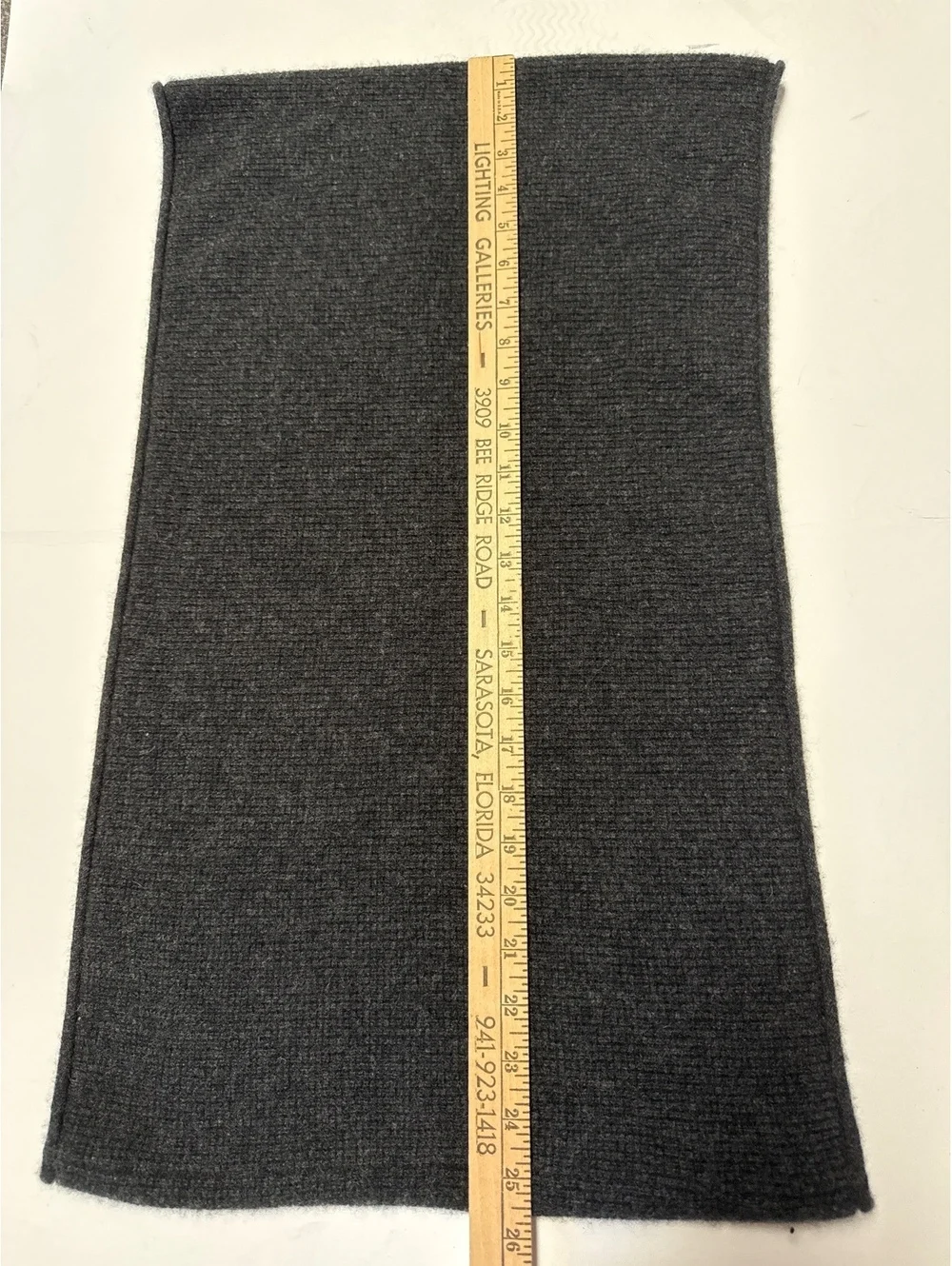 Polo Ralph Lauren 100% Cashmere Infinity Scarf Charcoal Gray Unisex